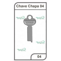 Chave Chapa G04 -  PACOTE COM 5 UNIDADES